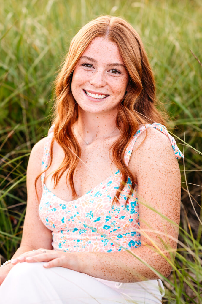 Winnacunnet High School Senior at beach senior session in New Castle, NH.